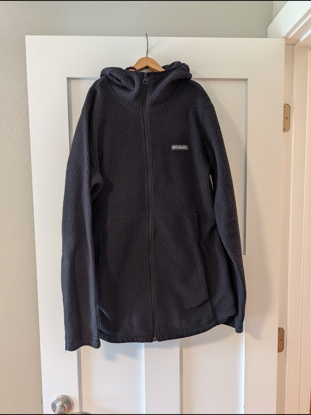 Columbia Women’s Black Hooded Sherpa Zip-Up Sweatshirt